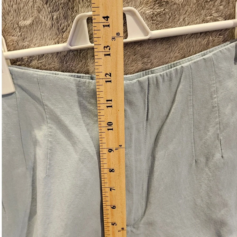ZARA‎ Sz S Wide Leg High Waisted Linen Blend Pant  #452